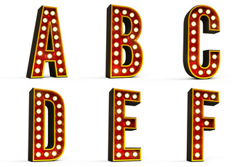 Fototapeta premium Alphabet Set - Part 1 - clipping path included for each letter