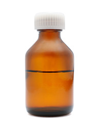 Medical bottle isolated on white background