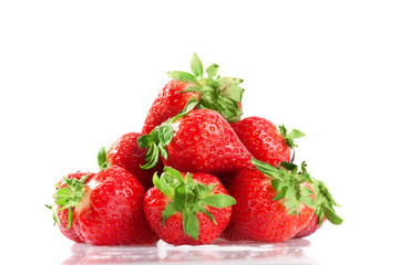 Strawberry on the white background