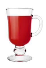 Sour cherry juice in a glass