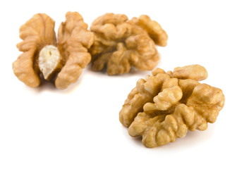 Group of peeled walnuts