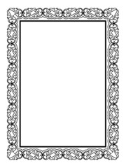 simple black ornamental decorative frame