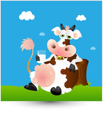 Obraz na płótnie Canvas Dairy Milk Cow