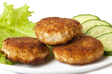 Meat patties with vegetables