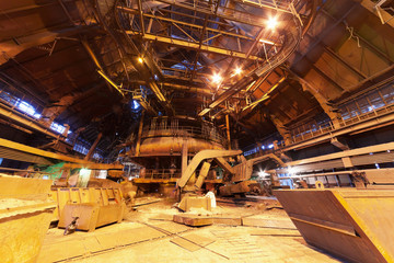 Panorama of blast furnace workshop