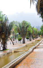 water running canals on Avenida Jimenez Candelaria Bogota Colomb
