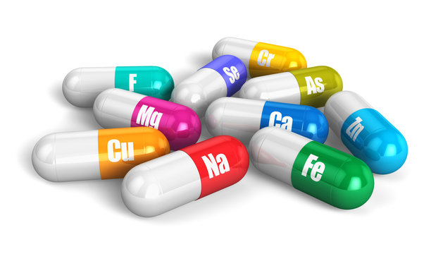 Color vitamin pills