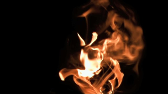 Flames moving in super slow motion