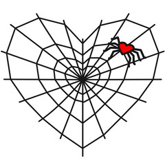 Obraz premium cobweb_heart