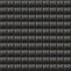 Black Upholstery Leather Seamless Pattern