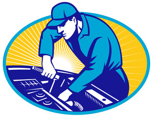 Auto Mechanic Car Repair Retro