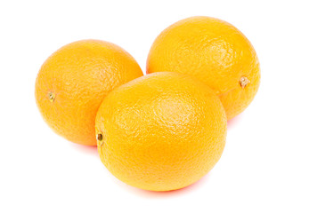 Oranges fruits isolated on white background.