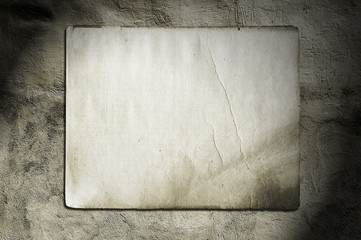 old paper on wall