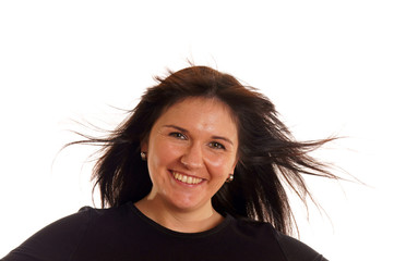 Portrait of a young brunette woman