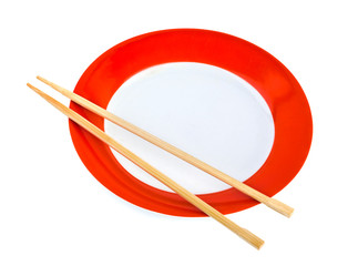 Plate and chopsticks