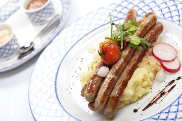 sausages and potatoes