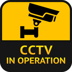 CCTV symbol, label security camera