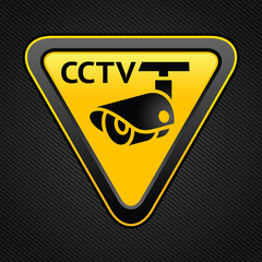 CCTV triangle sign