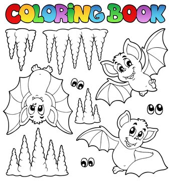 Coloring book with bats