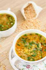 A delicious pea soup  home cooking