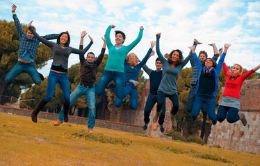 Obraz premium Group of People Jumping
