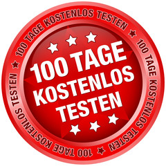 Button "100 Tage kostenlos testen" rot