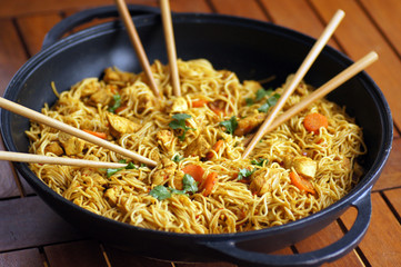 wok nouilles chinoises poulet 1