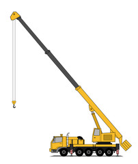 Heavy crane truck