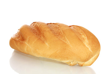 White bread, isolated.