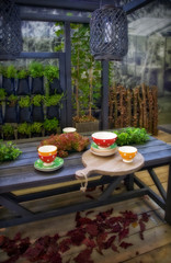 seasonal garden table