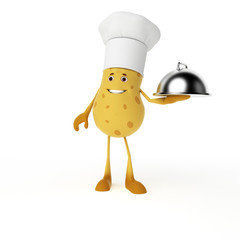 3d rendered illustration of a food character - potato