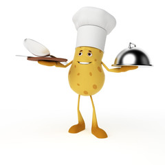 3d rendered illustration of a food character - potato