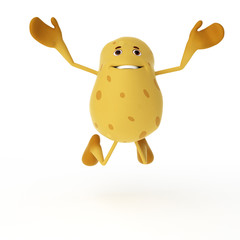 3d rendered illustration of a food character - potato
