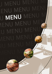 menu restaurant sobre