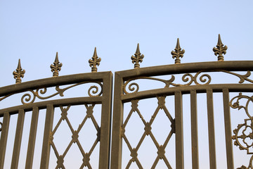 Naklejka premium wrought iron gate decoration