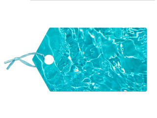 Etiquette eau turquoise