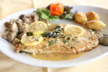 trout fish with lemon sauce