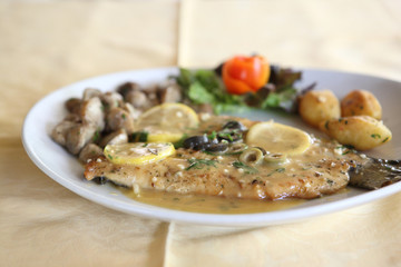trout fish with lemon sauce