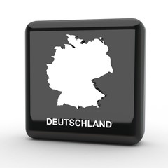 Button 3d Karte Deutschland schwarz