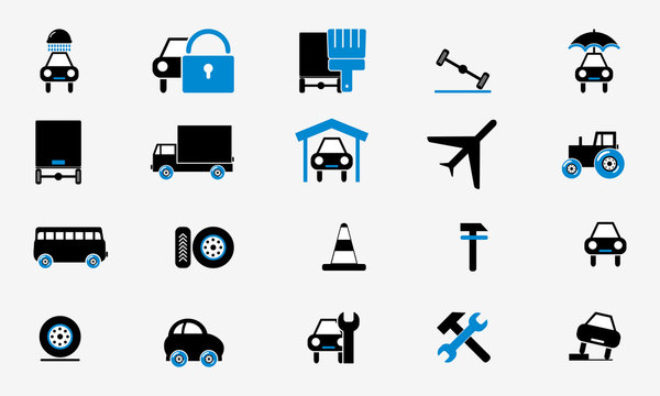 Collection cars icons