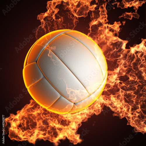"Volleyball ball in fire" Stock photo and royaltyfree images on