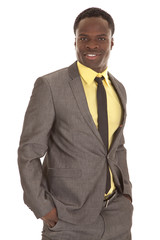 man smile suit