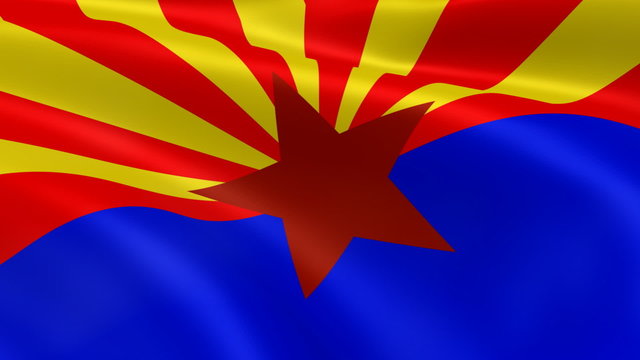 Arizonan flag in the wind