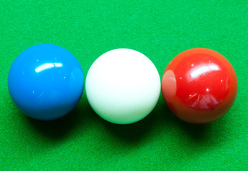 France flag by snooker ball