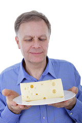 Mann mit Käse