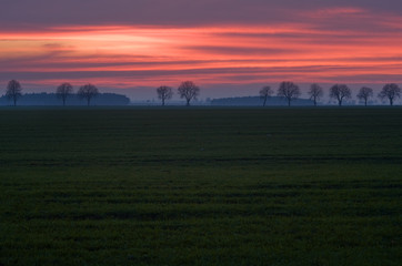 Fototapeta premium Autumn sunset
