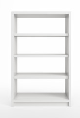 white bookcase