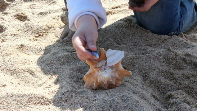 jugando en la playa