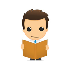 funny cartoon office worker