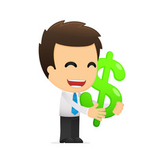 funny cartoon office worker